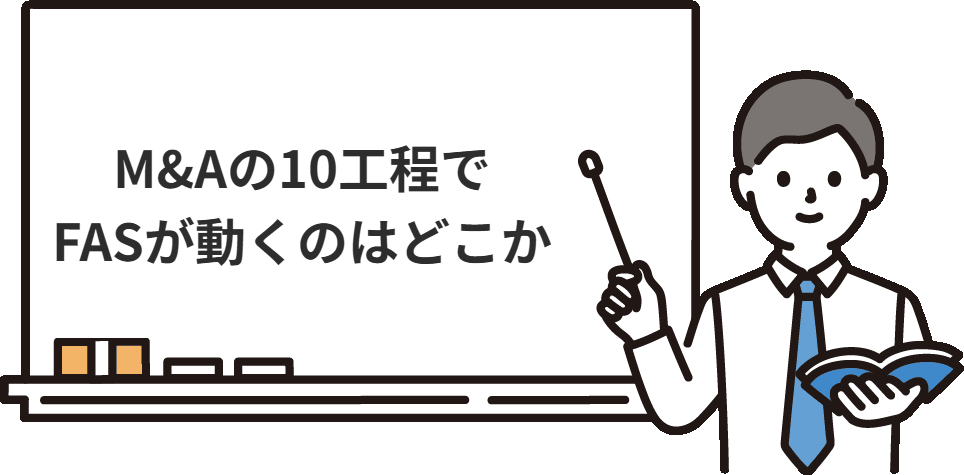M&Aの10工程の、どこでFASが動くのか