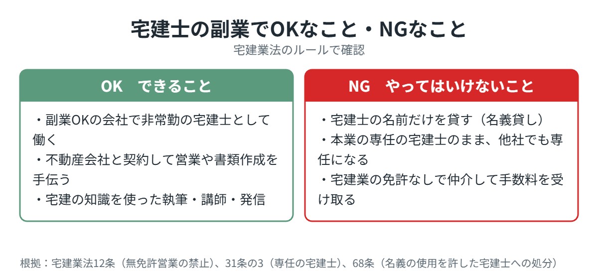 宅建士の副業でOKなこと・NGなこと