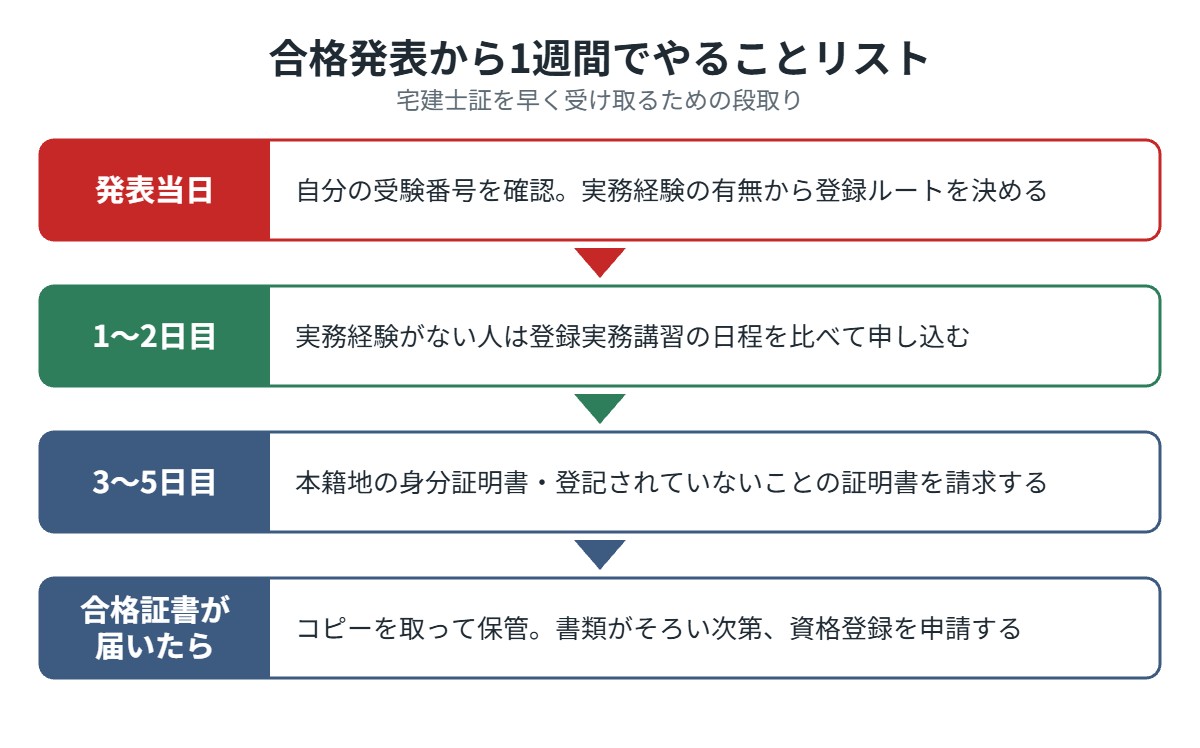 合格発表から1週間でやることリスト